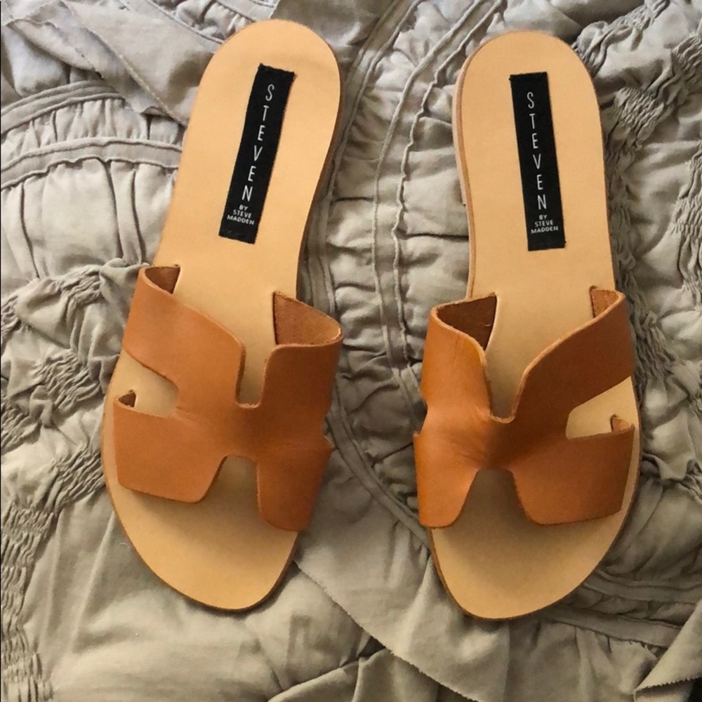 Steve Madden Greece cognac leather sandals